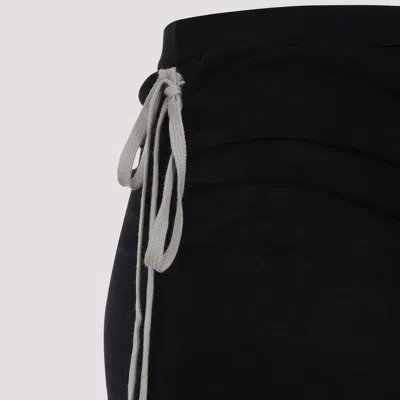 Rick Owens Flowing Maxi Skirt With Sheer Panel And High Waist In Black