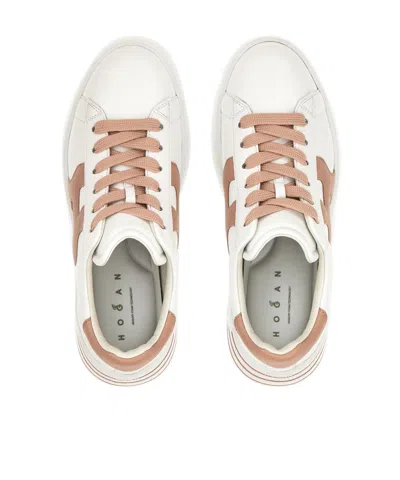 Hogan Rebel Sneakers In Nappa Leather Multicolor In White