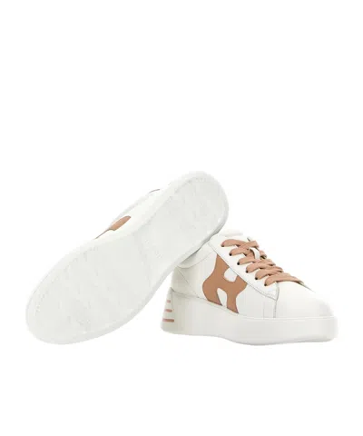 Hogan Rebel Sneakers In Nappa Leather Multicolor In White