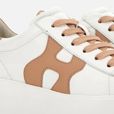 Hogan Rebel Sneakers In Nappa Leather Multicolor In White