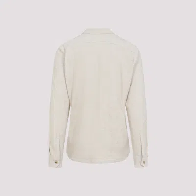 Rick Owens Work Shirt With Buttoned Cuffs And Chest Pockets In Neutral