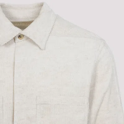 Rick Owens Work Shirt With Buttoned Cuffs And Chest Pockets In Neutral