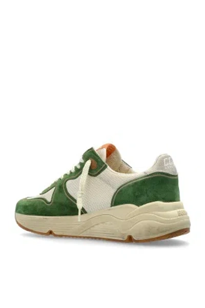 Golden Goose Running Sole Suede Sneaker In Green