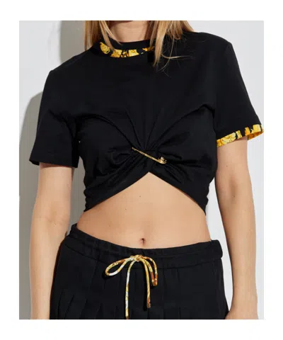 Versace Short Sleeve T-shirt In Black
