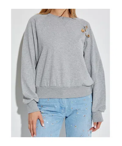 Versace Long Sleeve Sweatshirt In Gray