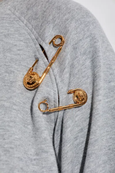 Versace Long Sleeve Sweatshirt In Gray