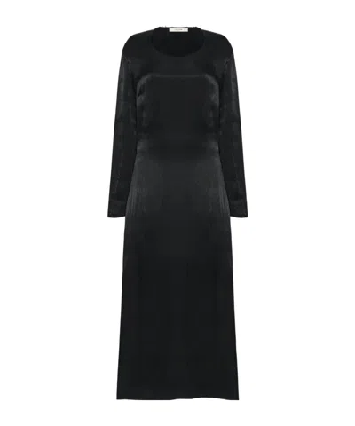 The Row Cati Dress In Cupro In Black