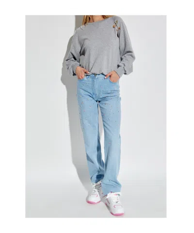 Versace Long Sleeve Sweatshirt In Gray