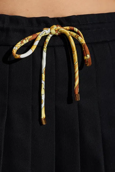 Versace Pleated Drawstring Skirt