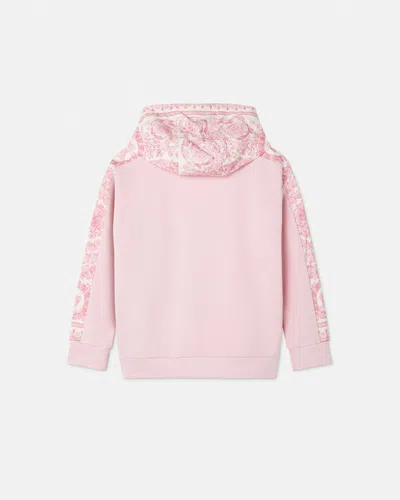 Versace Kapuzenjacke Mit Barocco-print In Pink