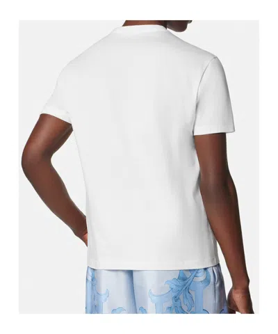 Versace Medusa Study Crystal Embroidered T-shirt In White