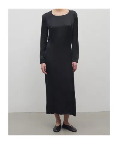 The Row Cati Dress In Cupro In Black