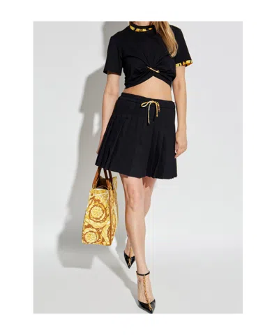 Versace Pleated Drawstring Skirt