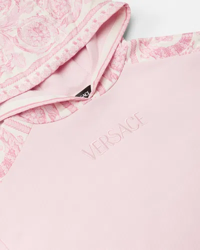 Versace Kapuzenjacke Mit Barocco-print In Pink