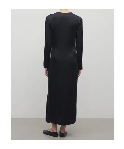 The Row Cati Dress In Cupro In Black