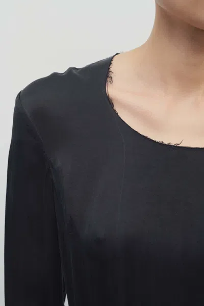 The Row Cati Dress In Cupro In Black