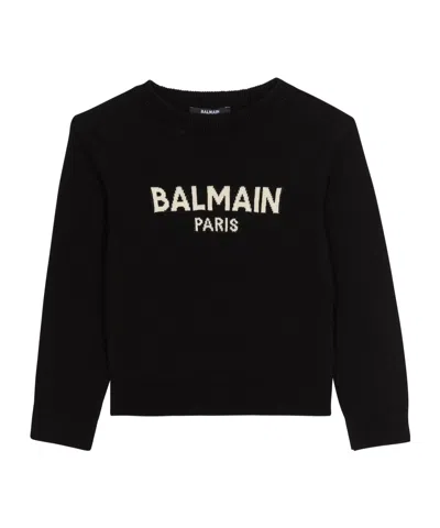 Balmain Wool  Paris Jumper In Black