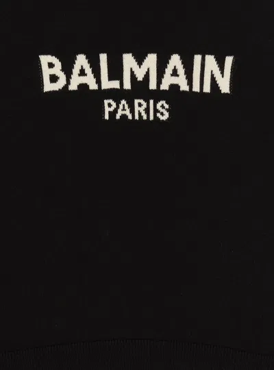 Balmain Wool  Paris Jumper In Black