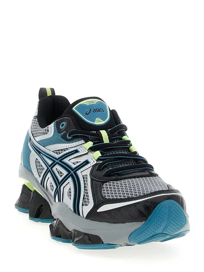 Asics Multicolor Mesh And Rubber Gel Quantum Kinetic Sneakers In Blue