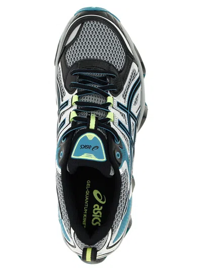 Asics Multicolor Mesh And Rubber Gel Quantum Kinetic Sneakers In Blue