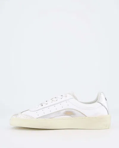 Dsquared2 Dsquared White Leather Rider Sneakers In White