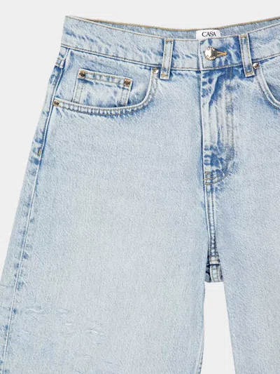 Casablanca Distressed Denim Shorts