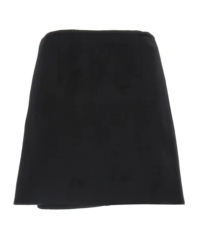 Ermanno Scervino Jewel-embellished Virgin-wool Skirt In Black