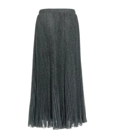 Ermanno Scervino Longuette Skirt With Pleated Design And Elastic Waistband In Gray