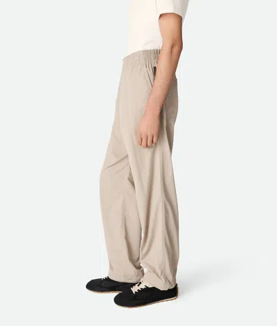 Bottega Veneta Beige Technical Nylon Pants In White