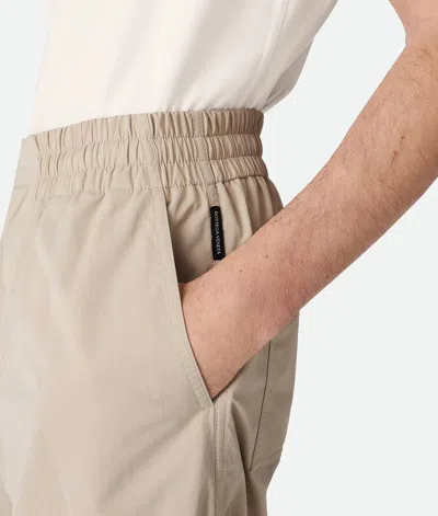 Bottega Veneta Beige Technical Nylon Pants In White