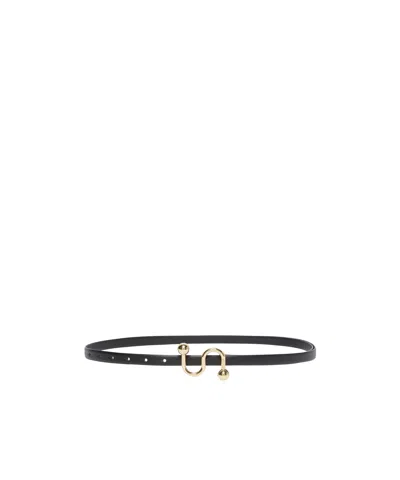 Sportmax Monogram Belt With Buckle In Black