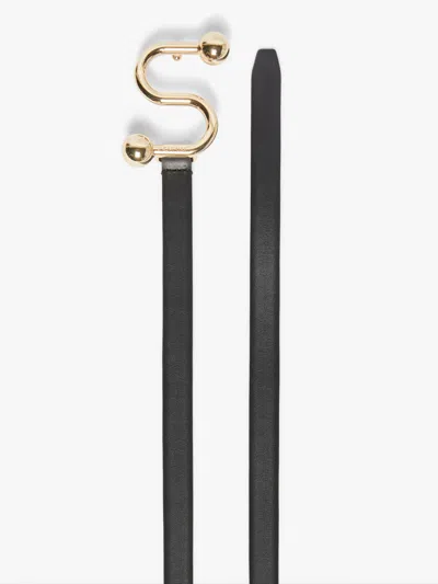 Sportmax Monogram Belt With Buckle In Black