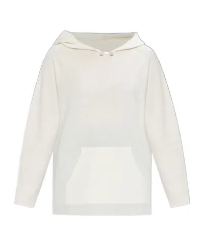 Fabiana Filippi Long-sleeved Hooded Sweatshirt In White