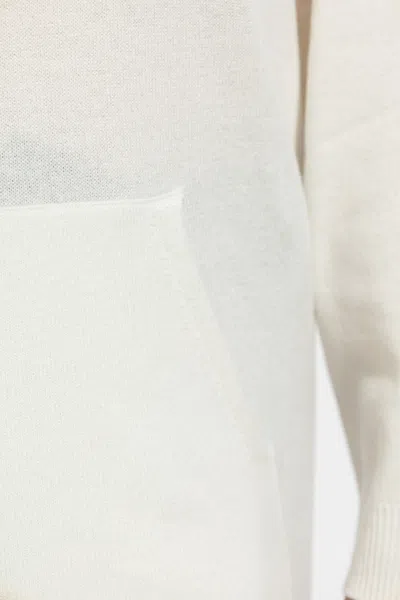 Fabiana Filippi Long-sleeved Hooded Sweatshirt In White