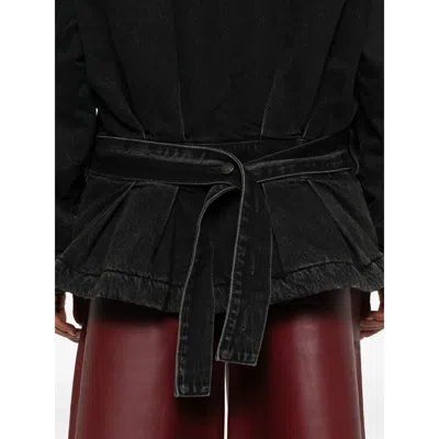 Haikure Zip-front Denim Jacket In Black