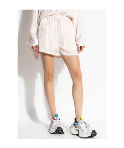 Balenciaga Shorts With Monogram In Pink