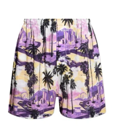 Balenciaga Printed Shorts In Multi