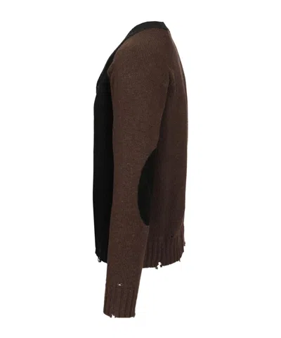 Mm6 Maison Margiela Colorblock Cardigan Color Block In Black