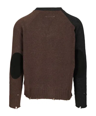 Mm6 Maison Margiela Colorblock Cardigan Color Block In Black