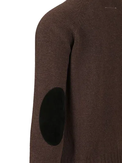 Mm6 Maison Margiela Mm6 By Maison Margiela Contrasting Sleeve Sweater With Distressed Hem In Black