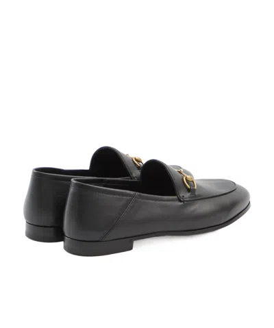 Gucci Black Brixton Horsebit Leather Loafers In Black