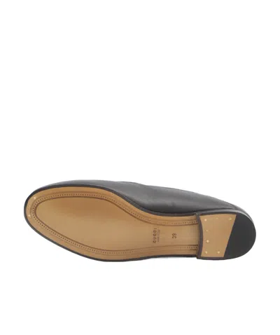 Gucci Black Brixton Horsebit Leather Loafers In Black