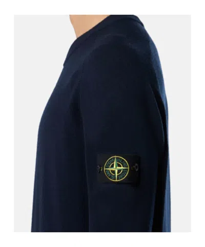 Stone Island 5100005 Gauzed Effect Soft Organic Cotton And Nylon In Blue