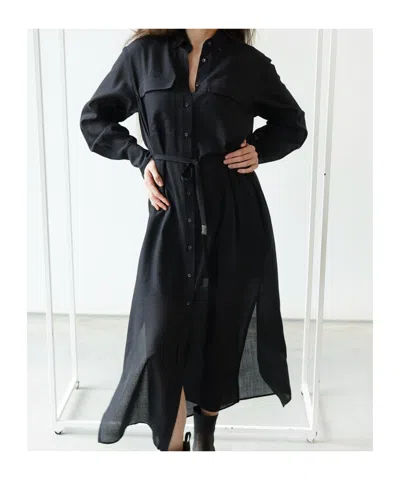Brunello Cucinelli Long Sleeve Dress In Black