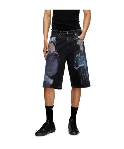 Diesel X Tom Of Finland Foundation Cotton Shorts In Black