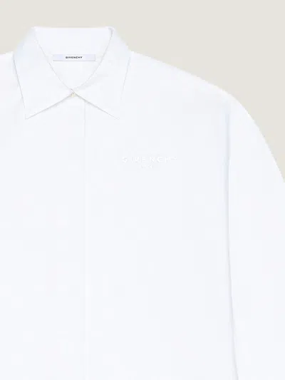 Givenchy Oversized Shirt In Poplin With Open Back