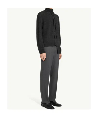 Mm6 Maison Margiela Mm6 By Maison Margiela Button-up Wool Cardigan With Shawl Collar In Black