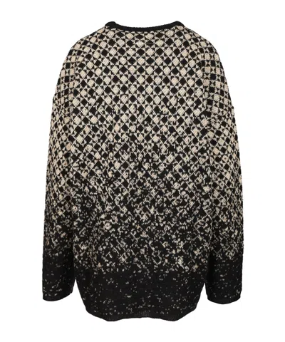 Mm6 Maison Margiela Checkered Pattern Crew Neck Knitwear In Multi