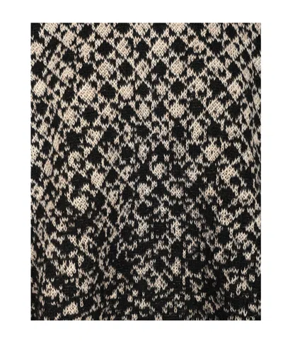 Mm6 Maison Margiela Checkered Pattern Crew Neck Knitwear In Multi