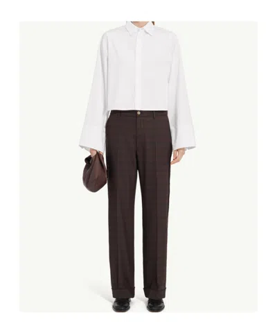 Mm6 Maison Margiela Mm6 By Maison Margiela Cropped Cotton Shirt With Front Button Closure In White